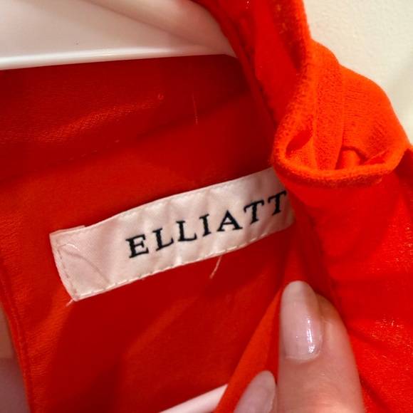 Elliatt Anthropologie Sonnet Mock Neck Dress Red Small Flirty Party Casual - Picture 4 of 6